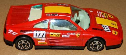 Ferrari 348 tb #177 Evolutione 1991 red 1/43 Bburago NEW+reblistered  #5724 instant wheels