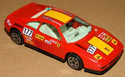 Ferrari 348 tb #177 Evolutione 1991 red 1/43 Bburago NEW+reblistered  #5724 instant wheels