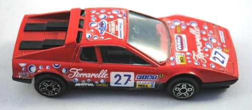Ferrari 512 BB Rally Ferrarelle 1984 red 1/43 Bburago NEW+reblistered  #5726 instant wheels