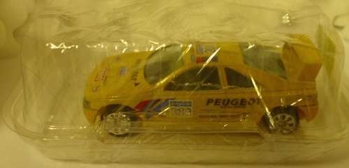 Peugeot 405 Turbo16 Paris-Dakar 1990 yellow 1/43 Bburago NEW+reblistered  #5730 instant wheels