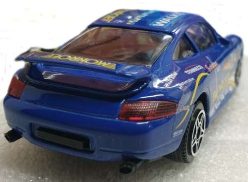 Porsche 911 Carrera WALKER MONROE RACING blue 1/43 Bburago NEW+reblistered #5734 instant wheels