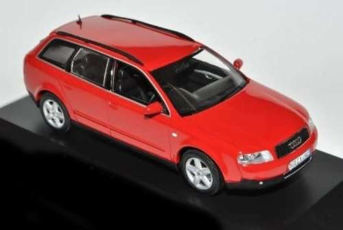 Audi A4 Avant 2000 red 1/43 Minichamps NEW+reblistered  #5745 instant wheels