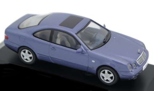 Mercedes-Benz CLK Coupe 230/C208 1997 dk.blue 1/43 Herpa NEW+reblistered #5746 instant wheels