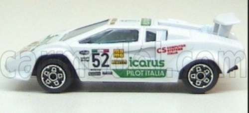 Lamborghini Countach 5000-S Icarus#52 1985 white 1/43 Bburago NEW+reblistered  #5754 instant wheels