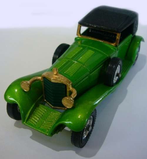 Mercedes-Benz SS cabrio 1928 green 1/43 Matchbox/MOY NEW+reblistered #5766 instant wheels
