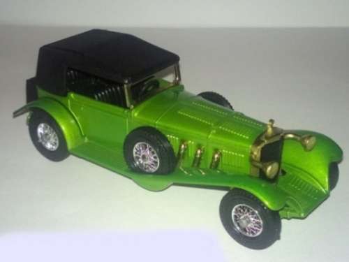 Mercedes-Benz SS cabrio 1928 green 1/43 Matchbox/MOY NEW+reblistered #5766 instant wheels