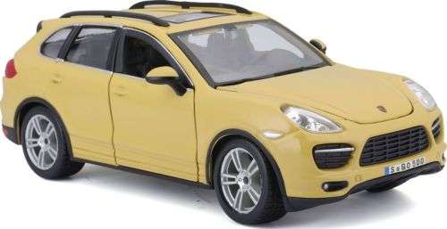 Porsche Cayenne Turbo 2010 yellow 1/24 Bburago NEW+boxed  #2282 instant wheels