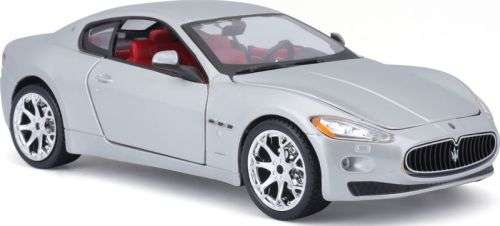 Maserati GranTourismo 2008 silver 1/24 Bburago NEW+boxed  #2286 instant wheels