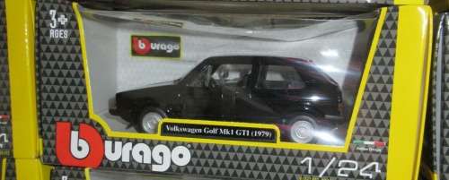 Volkswagen Golf GTI MK.1  1979 black 1/24 Bburago NEW+boxed  #2289 instant wheels