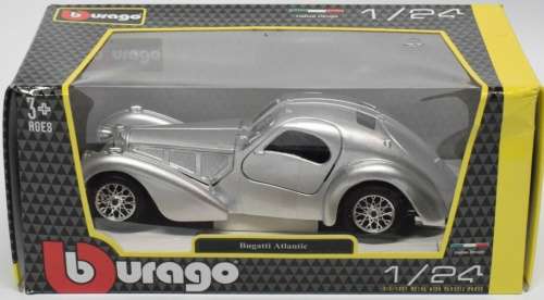 Bugatti Atlantic 1936 silver 1/24 Bburago NEW+boxed   #2292 instant wheels