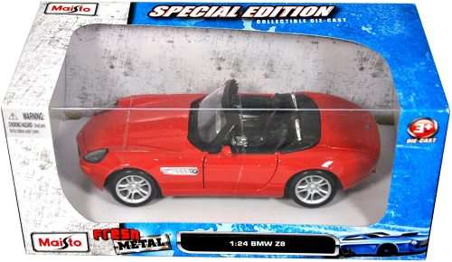 BMW Z8 Roadster 2003 red 1/24 Maisto NEW+boxed  #2295 instant wheels