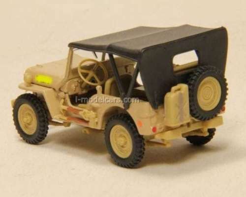 Willys Jeep 1948 beige 1/43 Cararama NEW+boxed  #5517 instant wheels