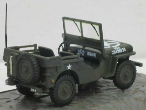Willys MB Jeep US Army 1941  army-green 1/43 Atlas NEW+boxed  #5528 instant wheels