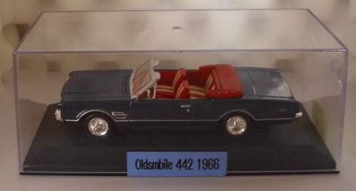 Oldsmobile Cutlass 442 Convertible 1966 blue 1/43 NewRay NEW+boxed #5541 instant wheels