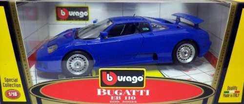 BUGATTI GB11 1991 blue 1/18 Bburago NEW+boxed  #8027 instant wheels