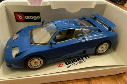 BUGATTI GB11 1991 blue 1/18 Bburago NEW+boxed  #8027 instant wheels