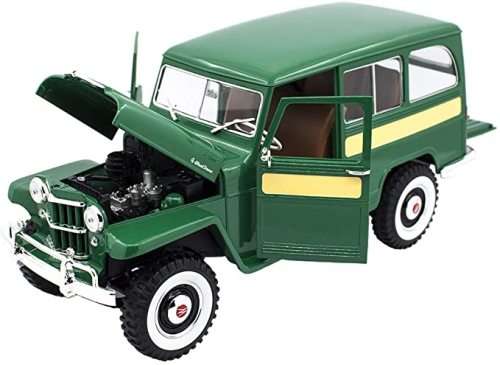 Willys Jeep Stationwagon 1955 green-met 1/18 Rd.Legends-Yat Ming NEW+boxed  #8046 instant wheels