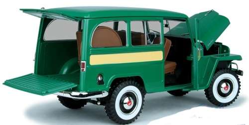 Willys Jeep Stationwagon 1955 green-met 1/18 Rd.Legends-Yat Ming NEW+boxed  #8046 instant wheels