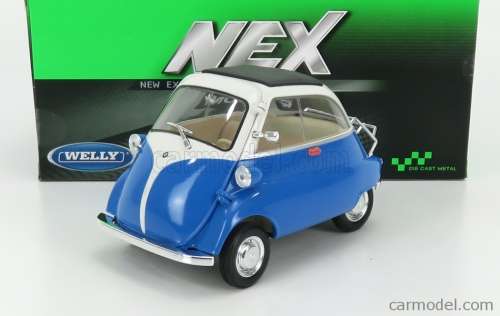 BMW Isetta 250 1955 blue+white 1/18 Welly NEW+boxed  #8052 instant wheels