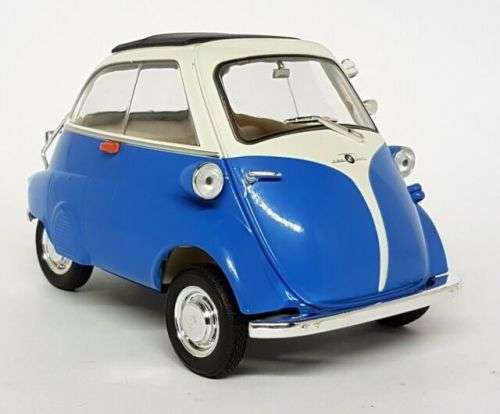 BMW Isetta 250 1955 blue+white 1/18 Welly NEW+boxed  #8052 instant wheels