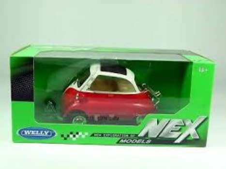 BMW Isetta 250 1955 red+white 1/18 Welly NEW+boxed  #8053 instant wheels