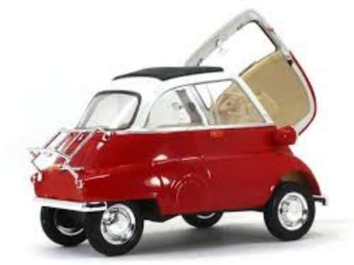 BMW Isetta 250 1955 red+white 1/18 Welly NEW+boxed  #8053 instant wheels