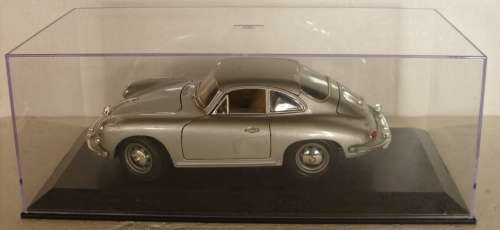 Porsche 356B Coupe 1961 silver 1/18 Bburago NEW+DeLuxe-showcased  #8067 instant wheels