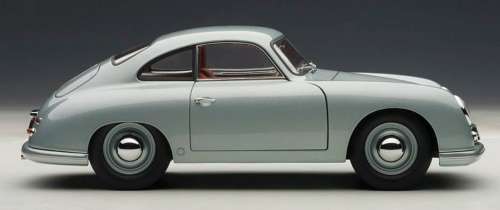 Porsche 356B Coupe 1961 silver 1/18 Bburago NEW+DeLuxe-showcased  #8067 instant wheels
