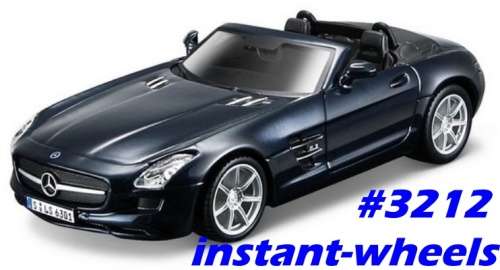 Mercedes-Benz SLS AMG Roadster black 1/32 Bburago NEW+boxed FREE delivery #3212 instant wheels