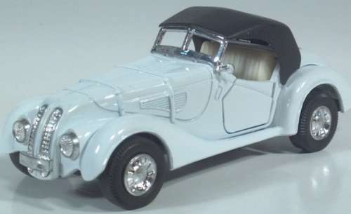 BMW 328 Roadster 1936 white 1/36 Welly NEW+reblistered  #3603 instant wheels