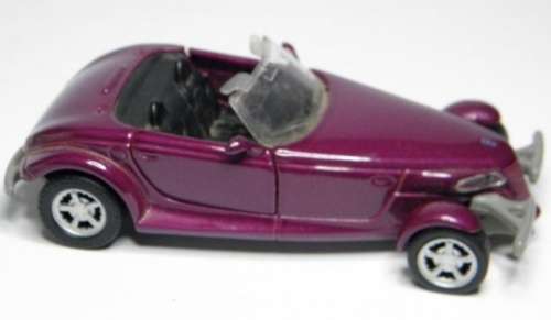 Plymouth Prowler (open) 1998 purple 1/38 Maisto NEW+reblistered  #3809 instant wheels