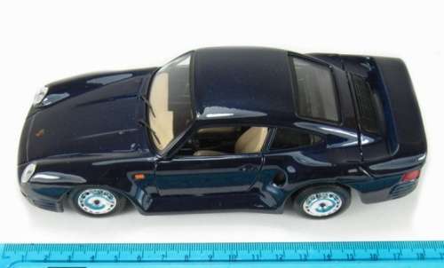 Porsche 959 1993 dark blue 1/24 Bburago NEW+reblistered  #2299 instant wheels