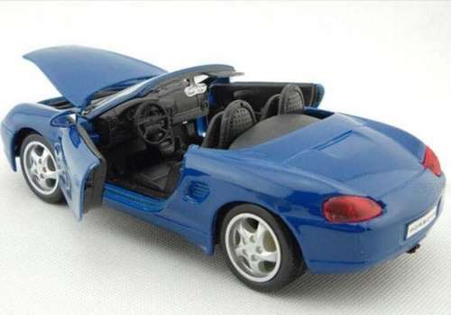 Porsche 718 Boxter Spider (982) 2015 blue 1/24 Maisto NEW+reblistered #2302 instant wheels