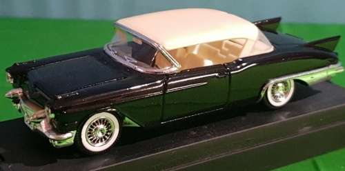 Cadillac Eldorado Seville 1957 black+white 1/43 Solido NEW+boxed #5551 instant wheels