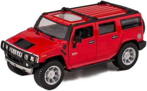 Hummer H2 SUV 2009 dk.red 1/27 (18cm length) Maisto NEW+reblistered  #2318 instant wheels