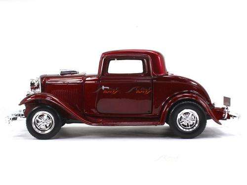 Ford Coupe 1932 red-met 1/24 MotorMax NEW+reblistered  #2317 instant wheels