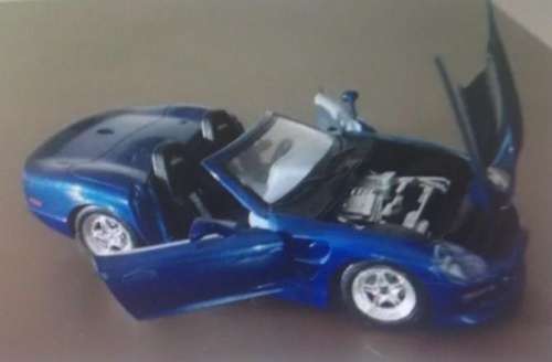 Shelby Series 1 1999 blue-met 1/24 Bburago NEW+reblistered  #2316 instant wheels