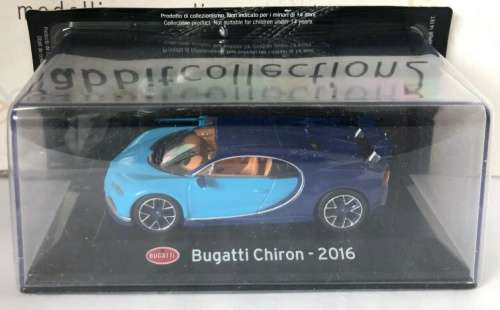 Bugatti Chiron 2016 2tone-blue 1/43 IXO/Altaya NEW+boxed  #5577 instant wheels