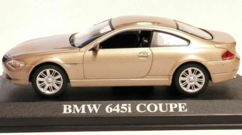 BMW 645i (E63) Coupe 2004 beige-met 1/43 IXO/Altaya NEW+boxed #5579 instant wheels