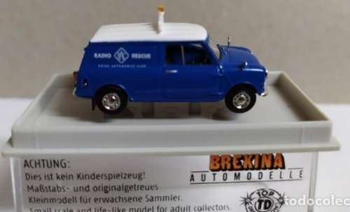 Austin Mini Van RAC Radio Rescue 1975 blue 1/87 Brekina NEW+boxed  #9147 instant wheels