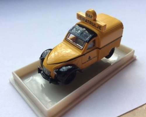 Citroen 2CV 1972 yellow Norway Hi-way assist NAC 1/87 Brekina  #9148 instant wheels