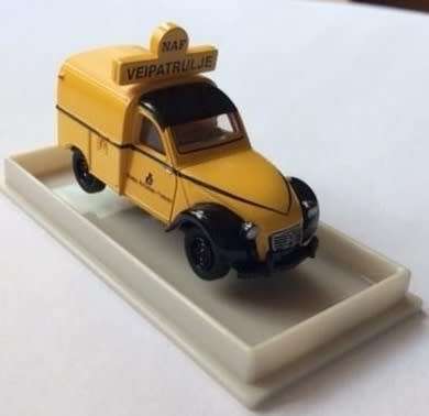 Citroen 2CV 1972 yellow Norway Hi-way assist NAC 1/87 Brekina  #9148 instant wheels