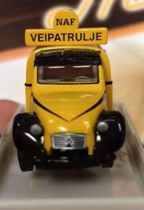 Citroen 2CV 1972 yellow Norway Hi-way assist NAC 1/87 Brekina  #9148 instant wheels