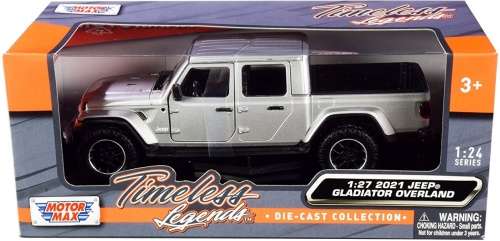 Jeep Gladiator Overland 2021 silver 1/27 (22 cm) MotorMax NEW+boxed   #2325 instant wheels