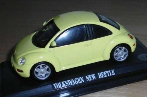 Volkswagen New Beetle 1998 yellow 1/43 IXO NEW+boxed  #5615 instant wheels