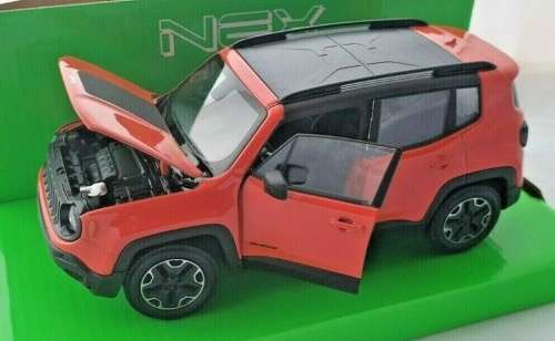 Jeep Renegade Trailhawk 2021 orange 1/24 Welly NEW+boxed  #2330 instant wheels