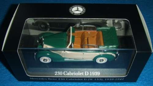 Mercedes-Benz 230 Cabriolet D  1939 green 1/43 Premium+Collectibles NEW+boxed #5779 instant wheels