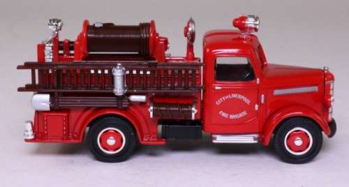 Bedford 1939 Liverpool Fire Truck 1939 red 1/43 IXO NEW+Showcased  #5772 instant wheels