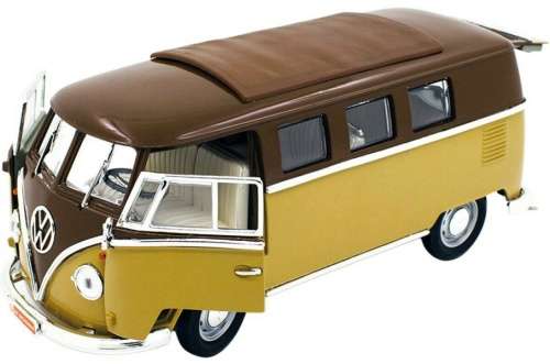Volkswagen T1 Kombi 1962 2-tone brown 1/18 LuckyToys NEW+boxed  #8828 instant wheels