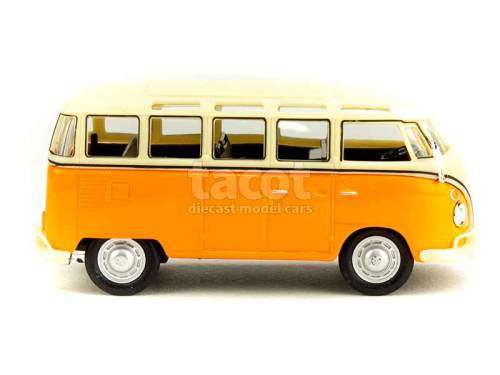 Volkswagen T1 Samba Bus 1962 orange 1/43 Cararama NEW+boxed  #5806 instant wheels